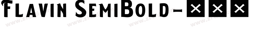Flavin SemiBold字体转换